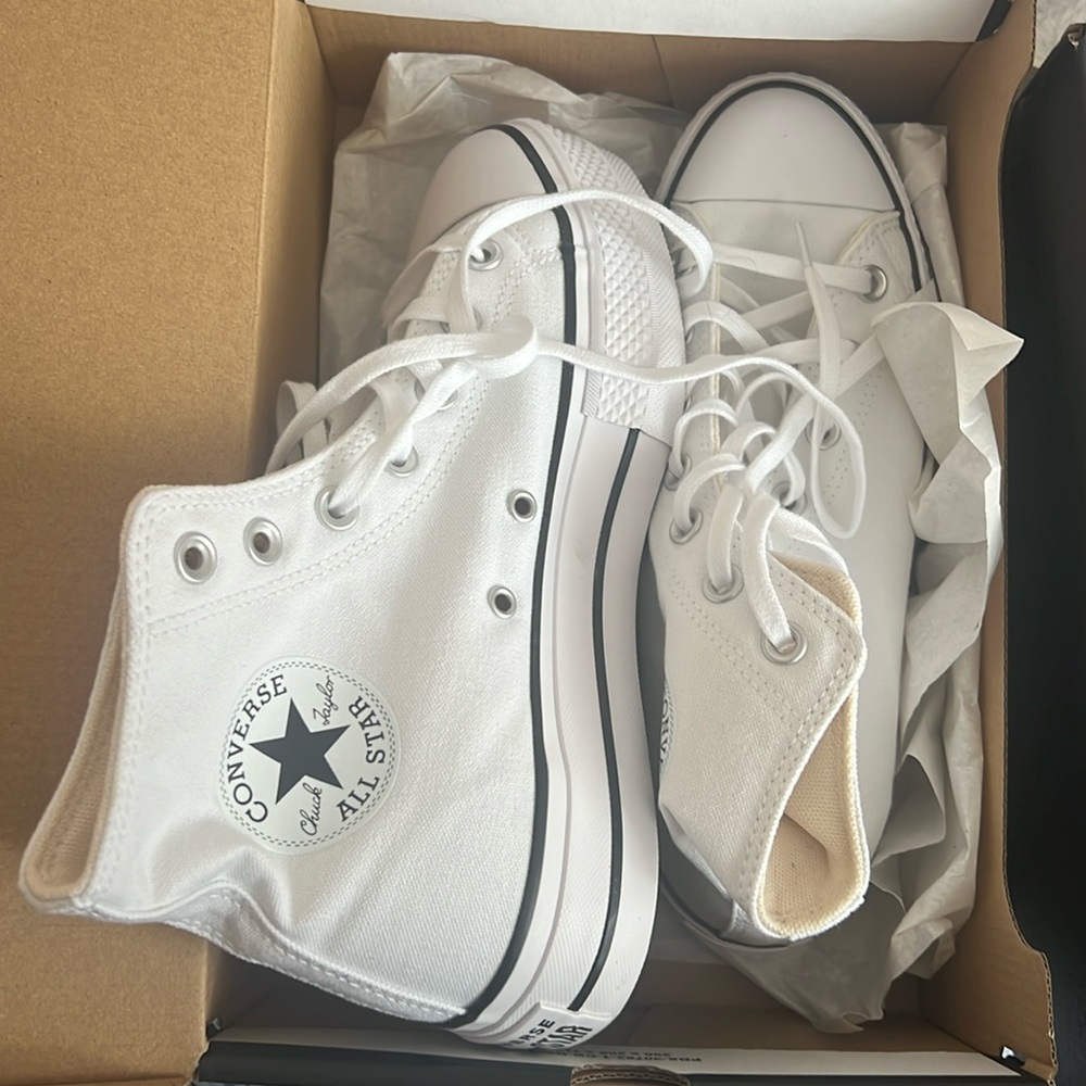 platform high top white converse Size women’s 8